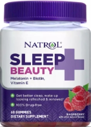 รูปภาพของ Natrol Sleep Beauty Melatonin+Biotin Vitamin E 60กัมมี่
